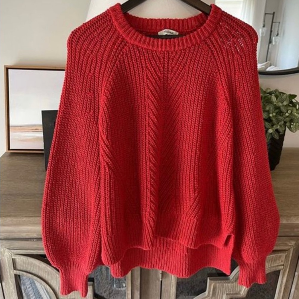 Madewell Red Knit Sweater